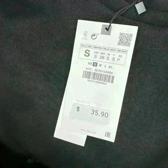 Brand New With Tags Zara Black Midi Dress - Picture 8 of 10